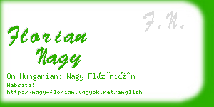 florian nagy business card